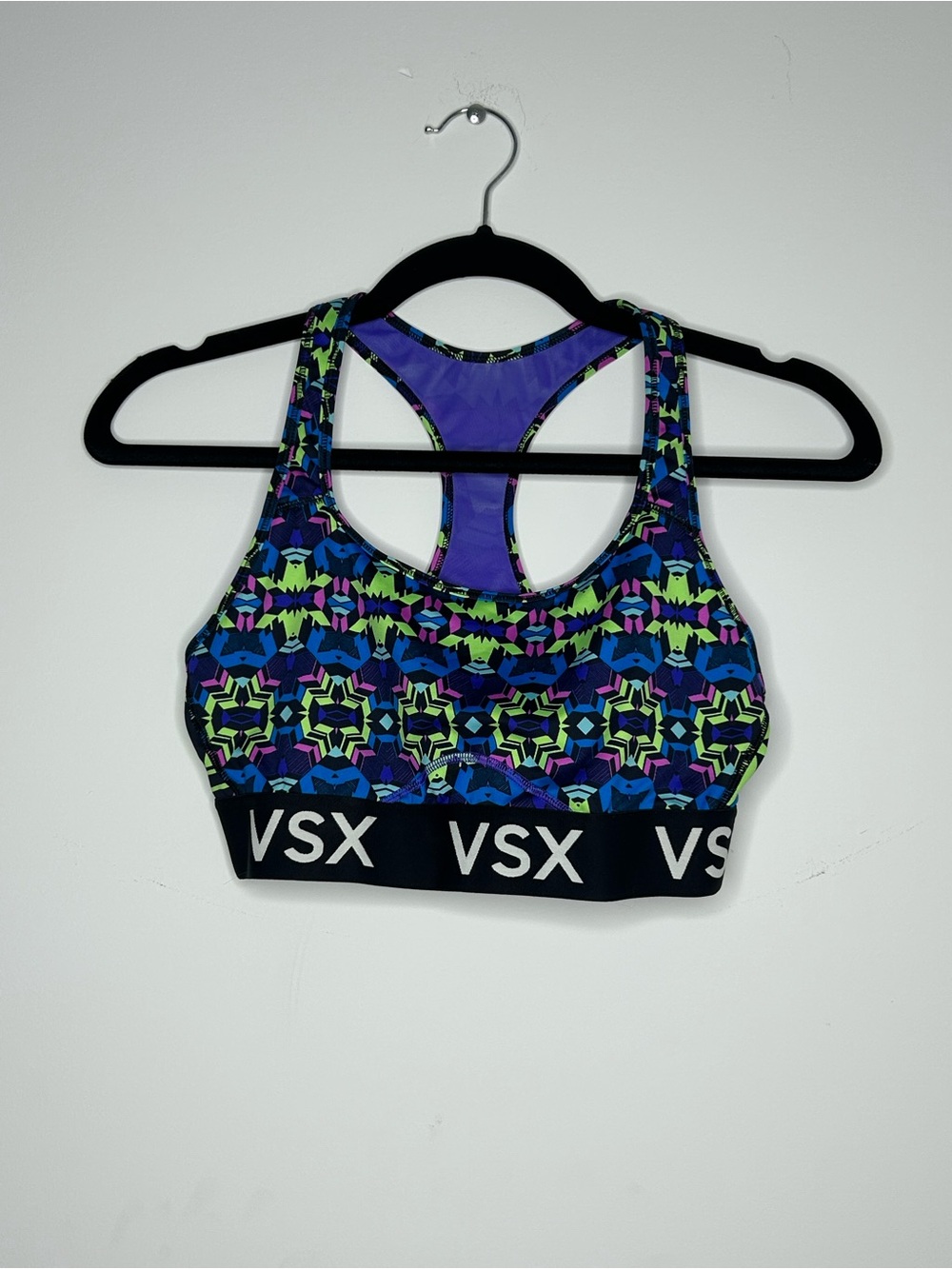 Victoria's Secret Purple and Black Racerback Sports Bra